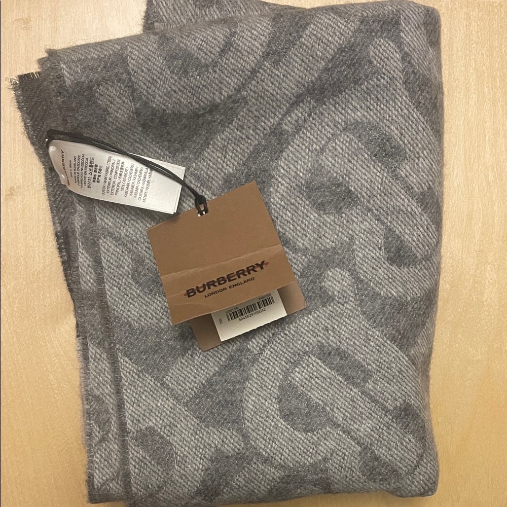 Burberry Monogram Gray Scarf